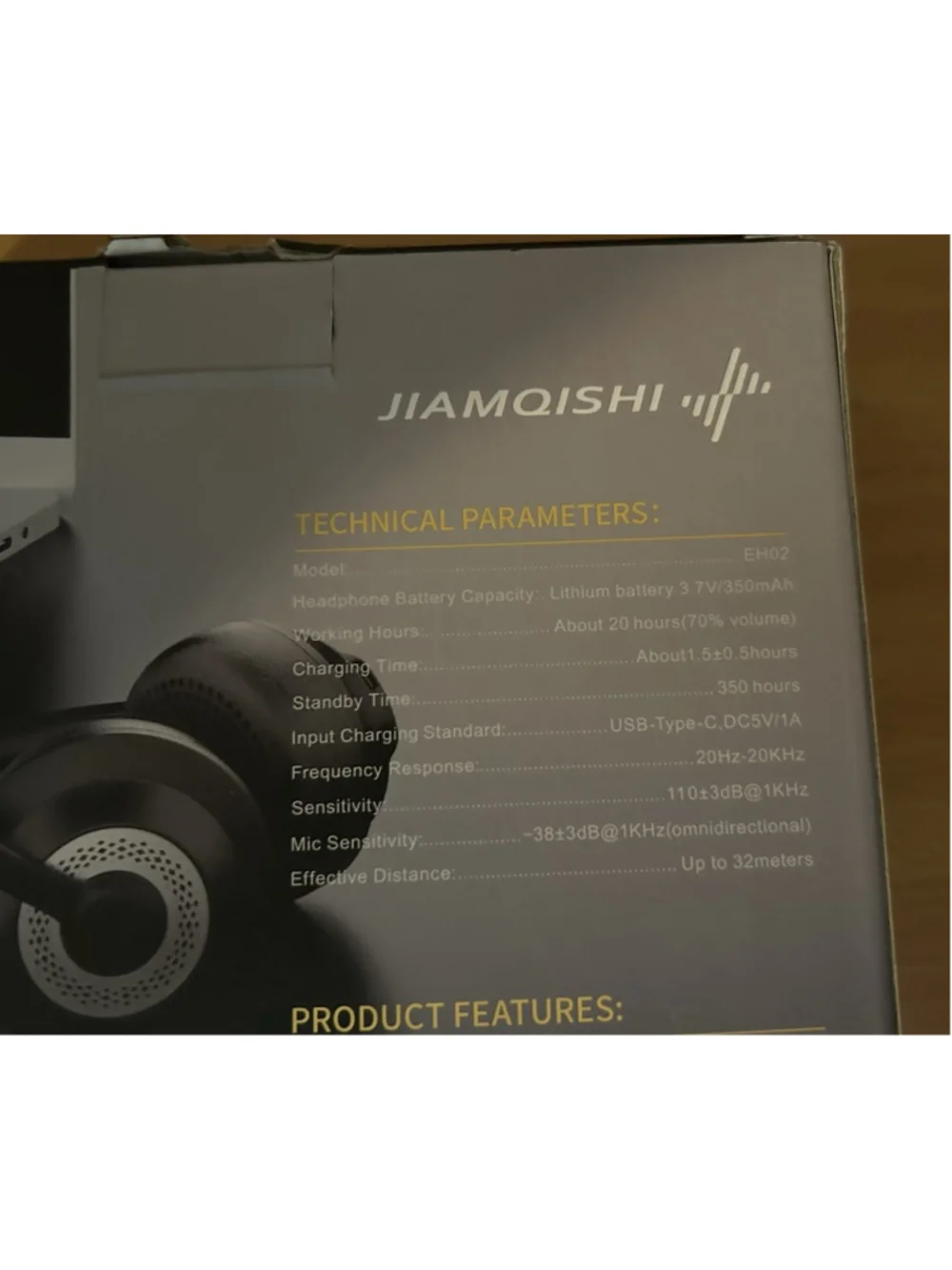 Headset Haimqishi Computer EH02 Wired & Wireless Connection Over the Ear